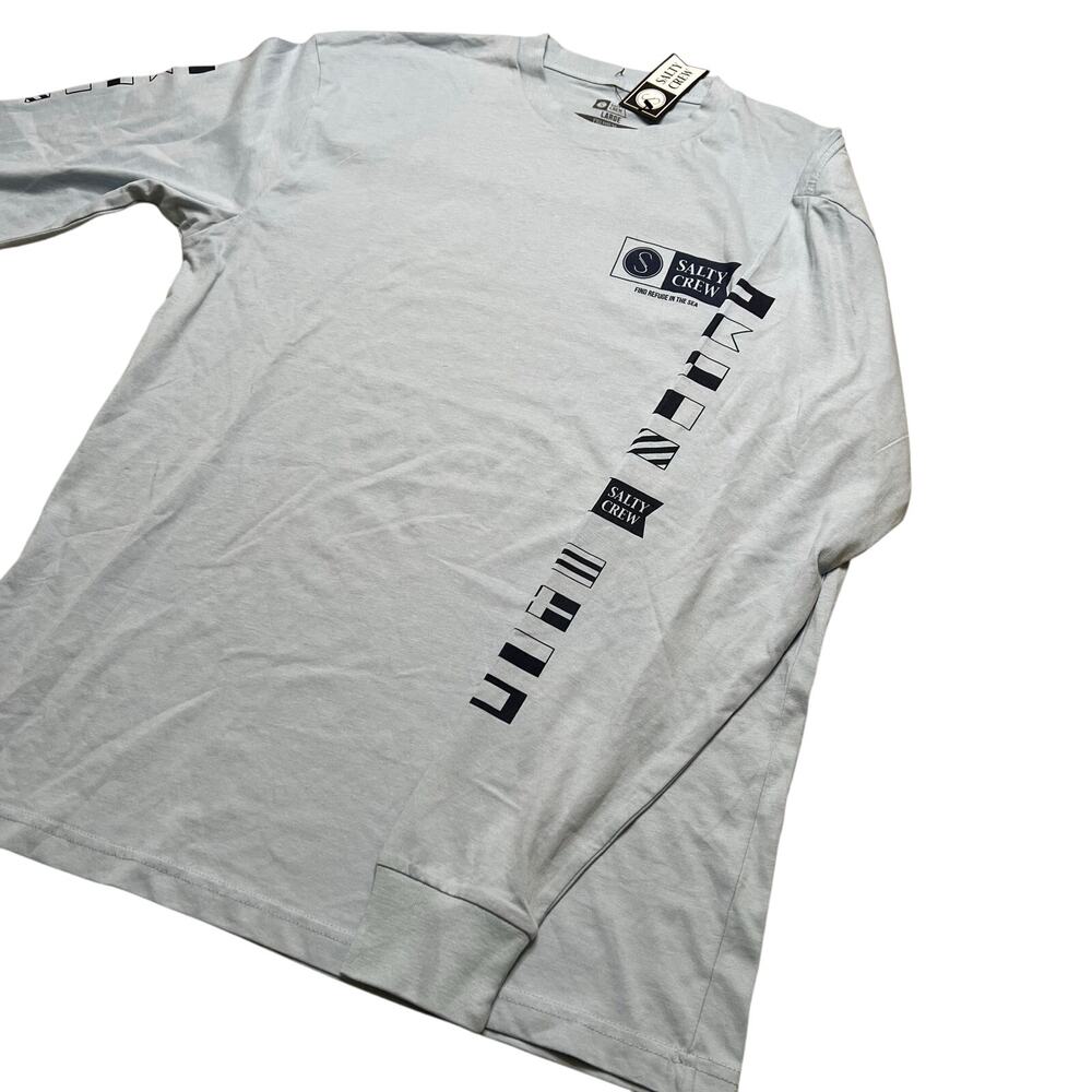Salty Crew Alpha Premium NWT Long Sleeve T-Shirt Light Blue -‎ L - Picture 6 of 12